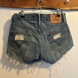 Levi's Vintage Thrashed cut off shorts
